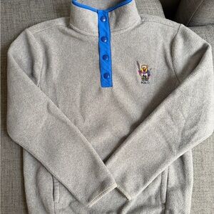 Polo by Ralph Lauren Light Gray Fleece Pullover